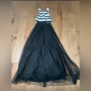 Black and white prom dress